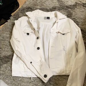 White jean jacket